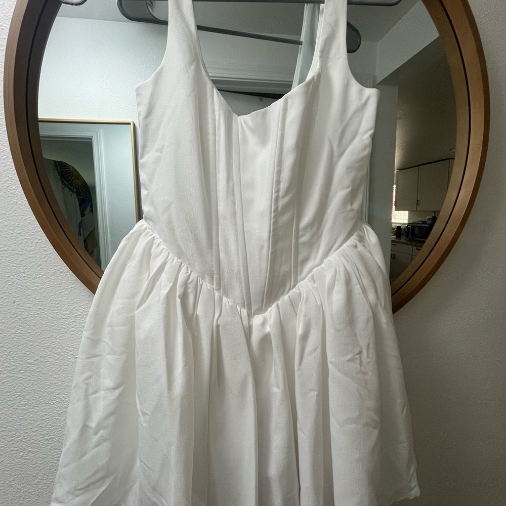 Commense French Elegant Solid Short Dress - Picture 3 of 6